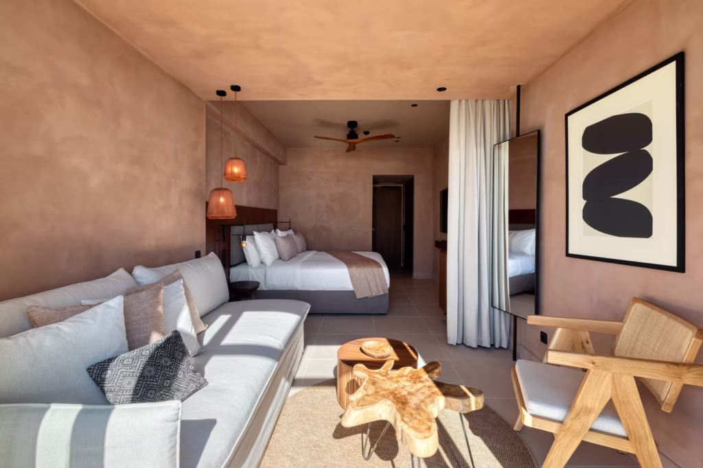 Horizon Junior Suite guest room at Domes of Corfu, Autograph Collection